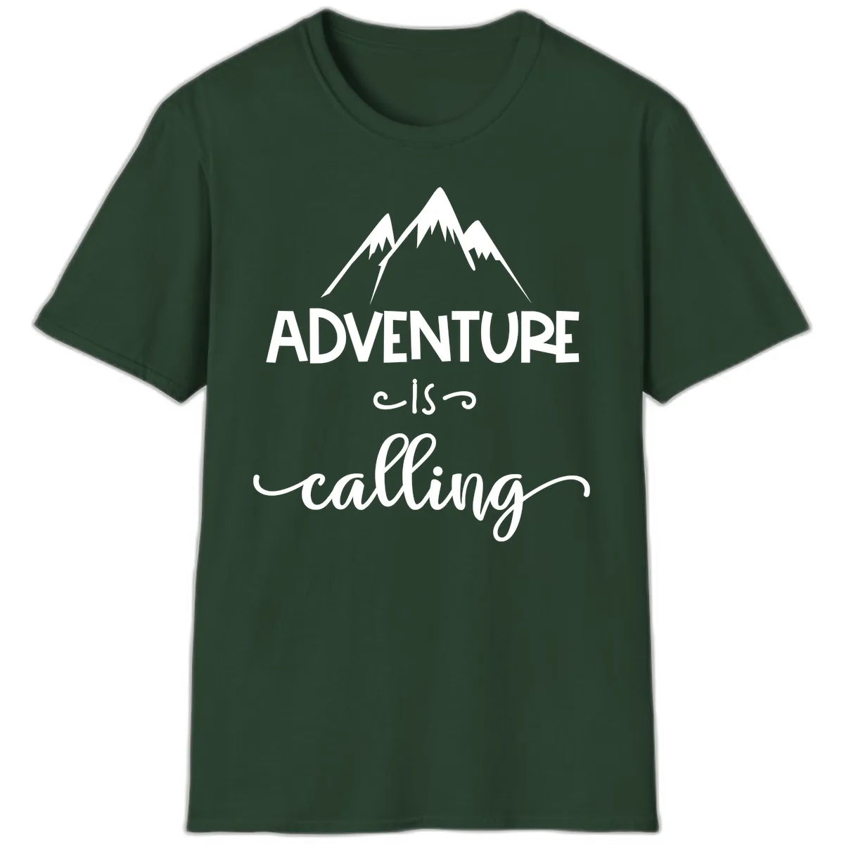 Adventure Is Calling T-Shirt in Forest Green