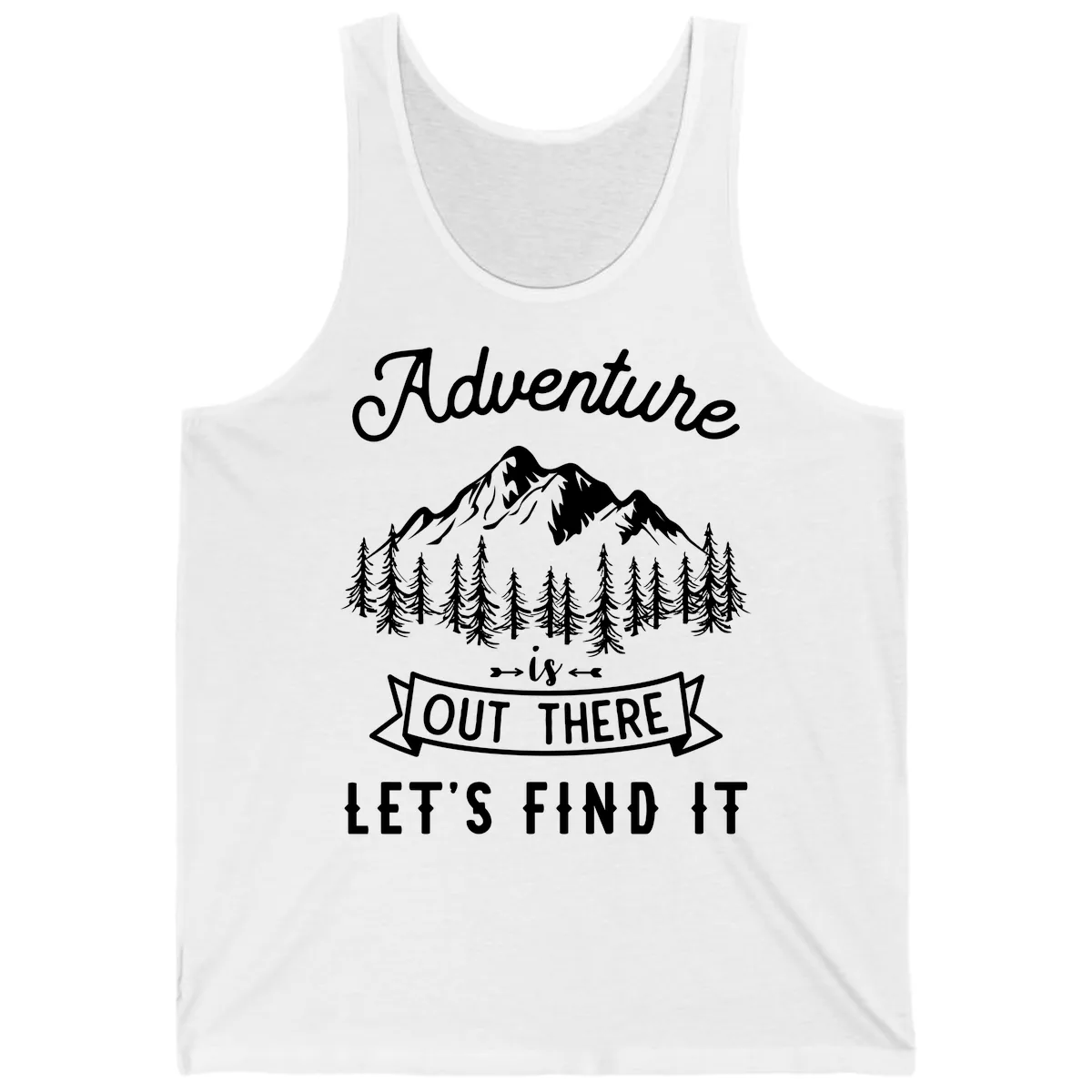 Adventure Is Out There Let's Find It Tank in White
