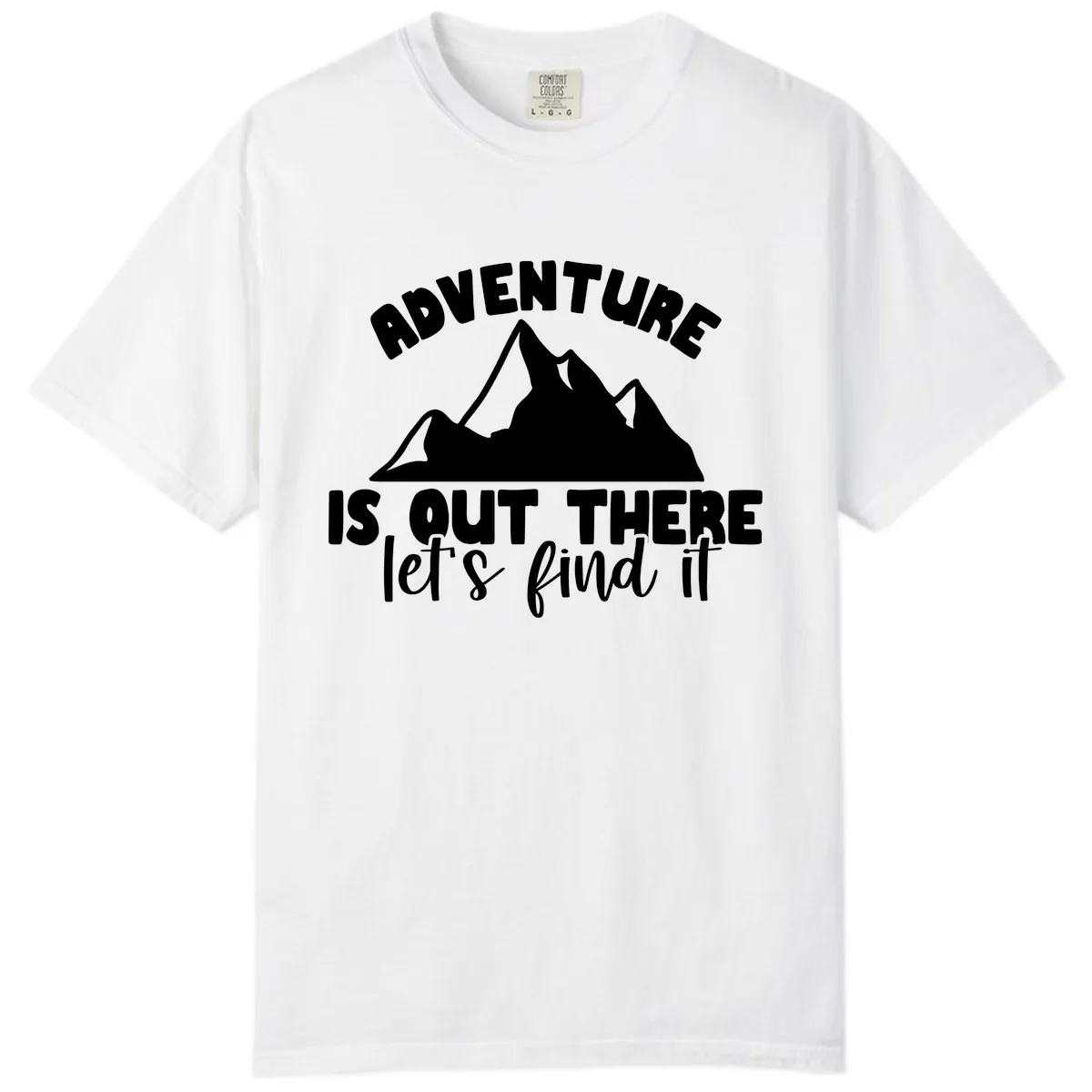 Adventure Is Out There Mountain Comfort Color in White