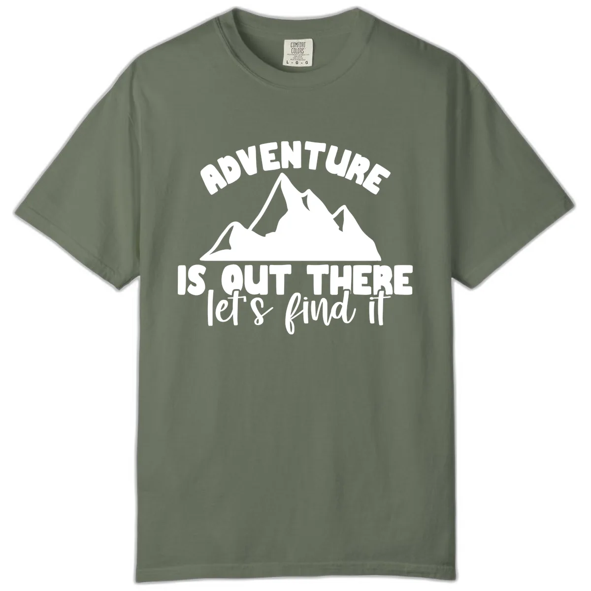 Adventure Is Out There Mountain Comfort Color in Moss
