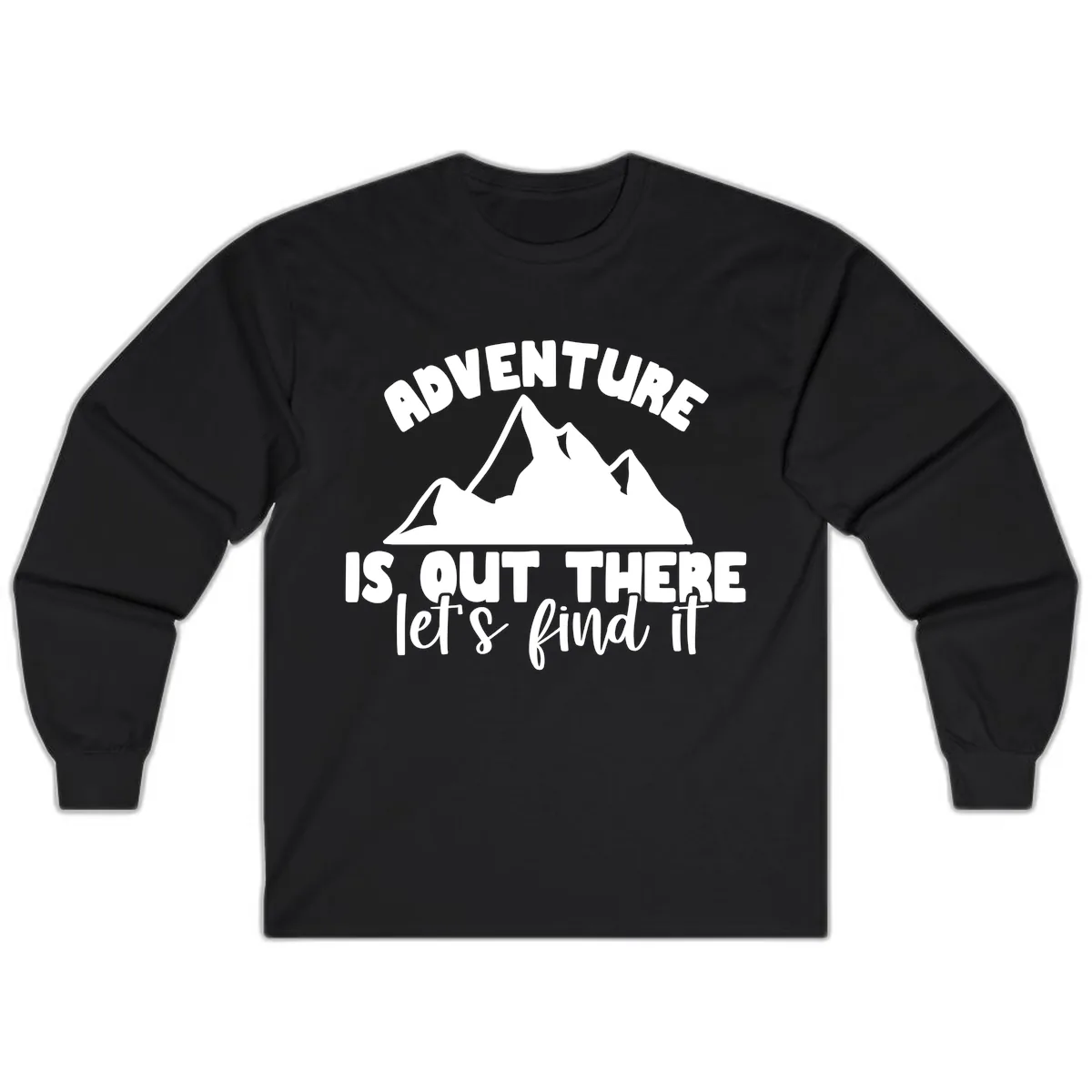 Adventure Is Out There Mountain Long Sleeve in Black