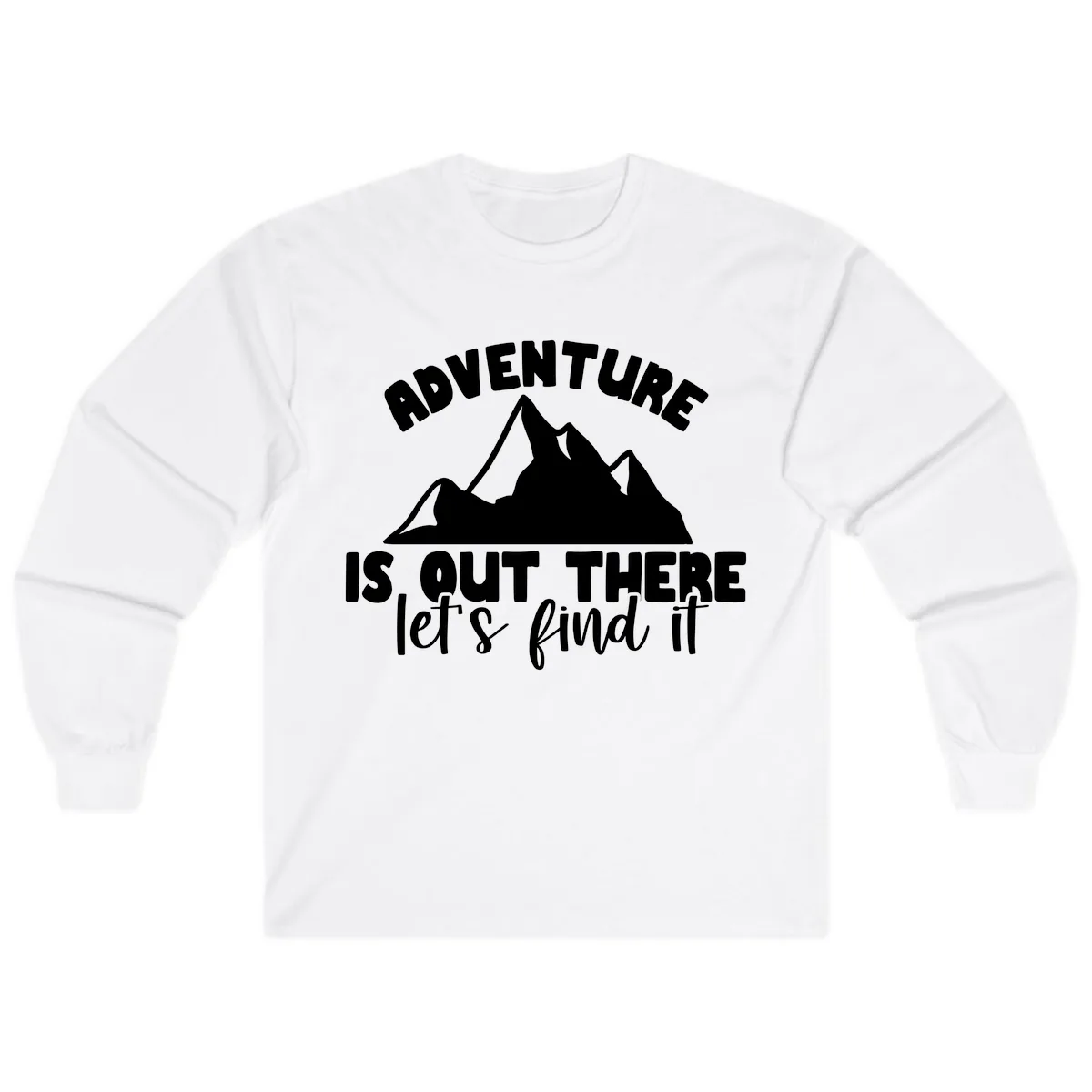 Adventure Is Out There Mountain Long Sleeve in White