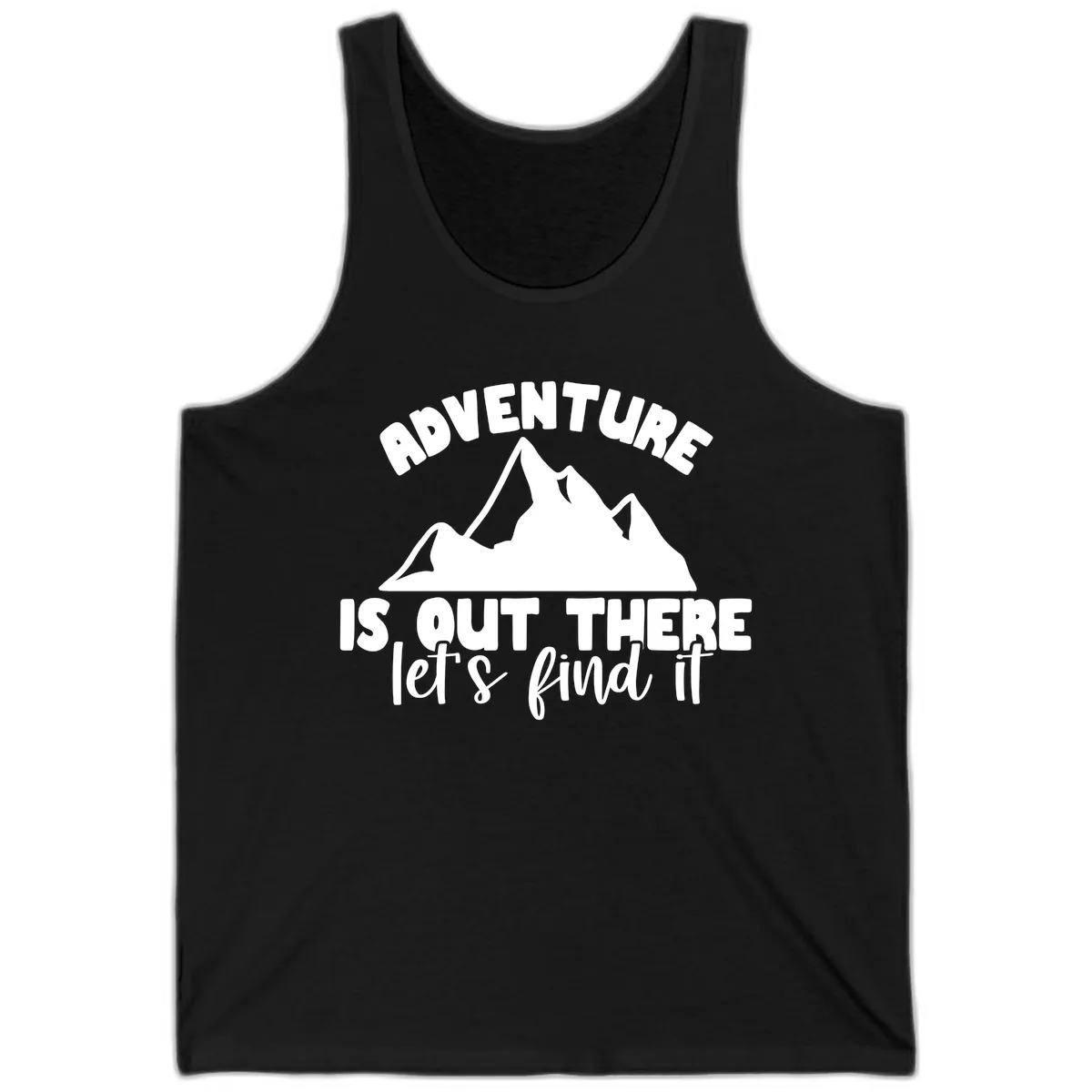 Adventure Is Out There Mountain Tank in Black