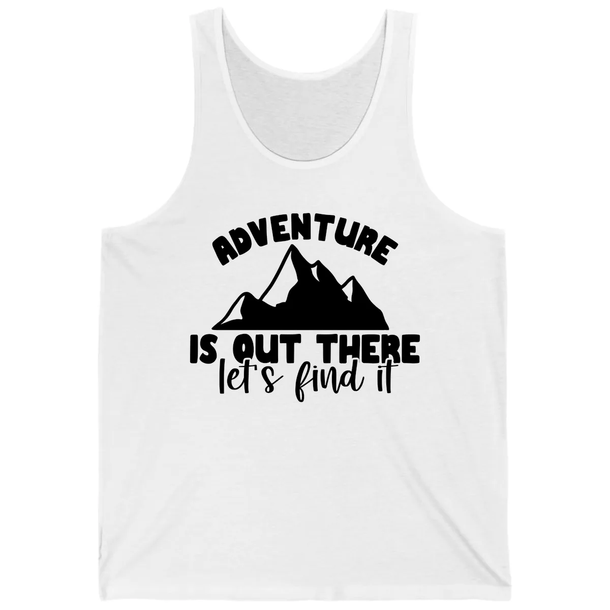 Adventure Is Out There Mountain Tank in White