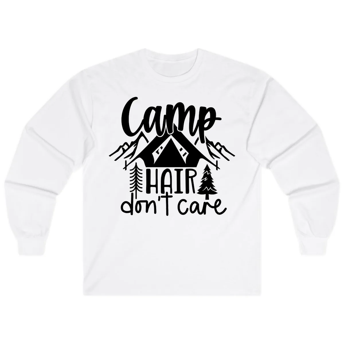 Camp Hair Don't Care Long Sleeve in White