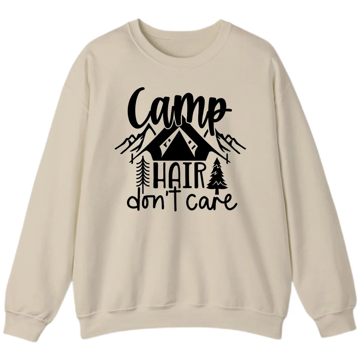 Camp Hair Don't Care Sweatshirt in Sand