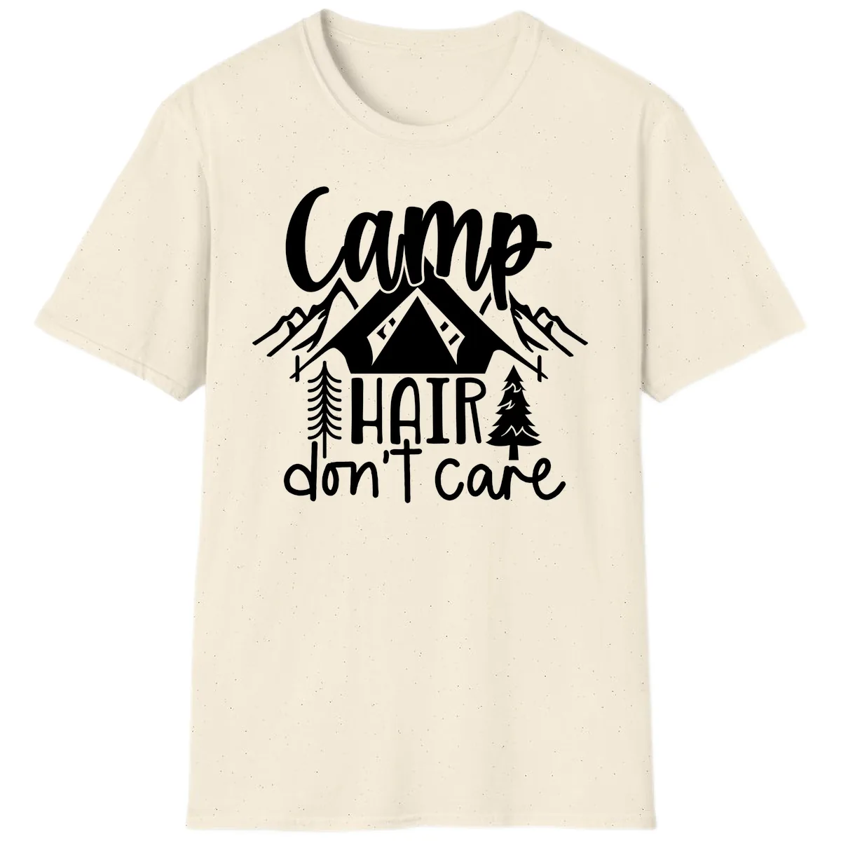 Camp Hair Don't Care T-Shirt in Natural
