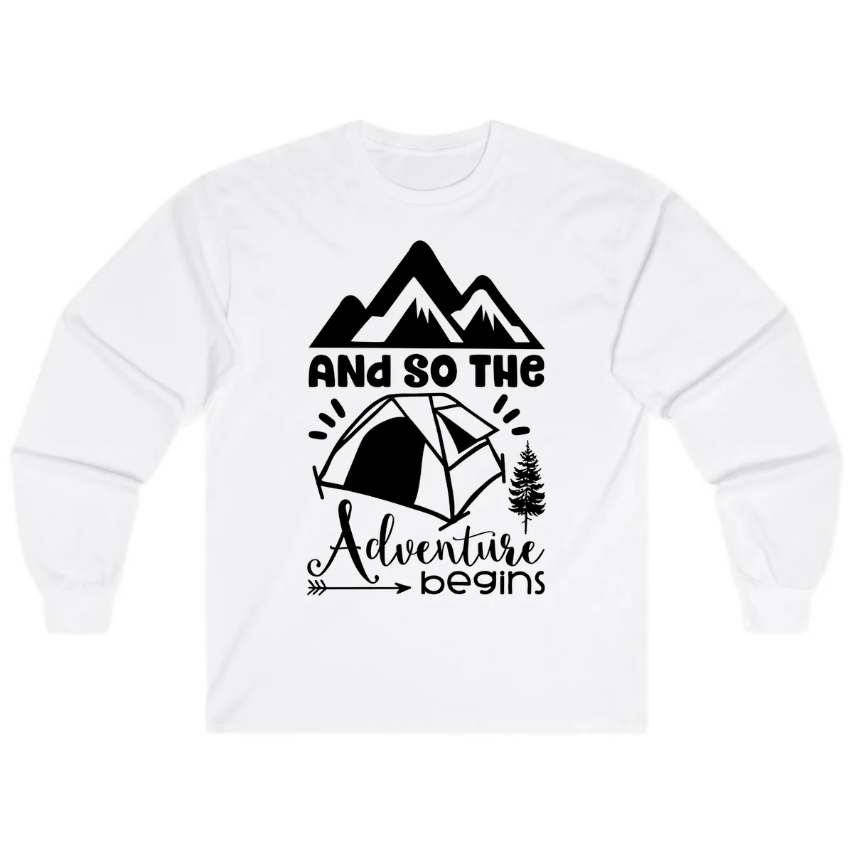 And So The Adventure Begins Long Sleeve in White