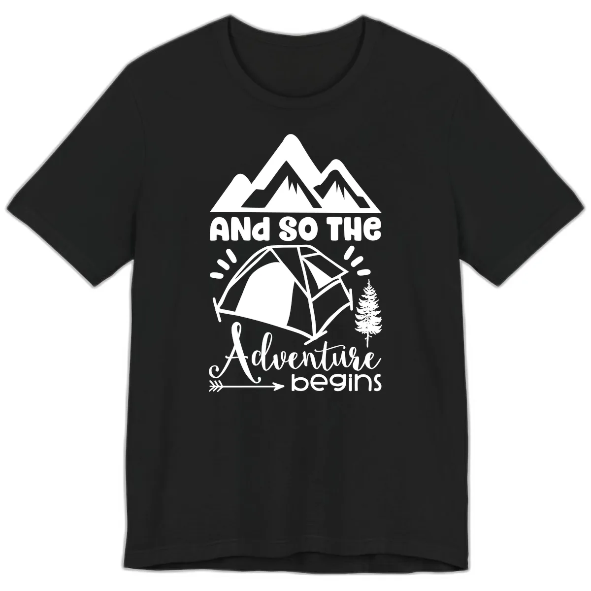 And So The Adventure Begins Premium T-Shirt in Black