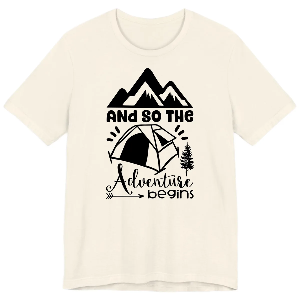 And So The Adventure Begins Premium T-Shirt in Natural