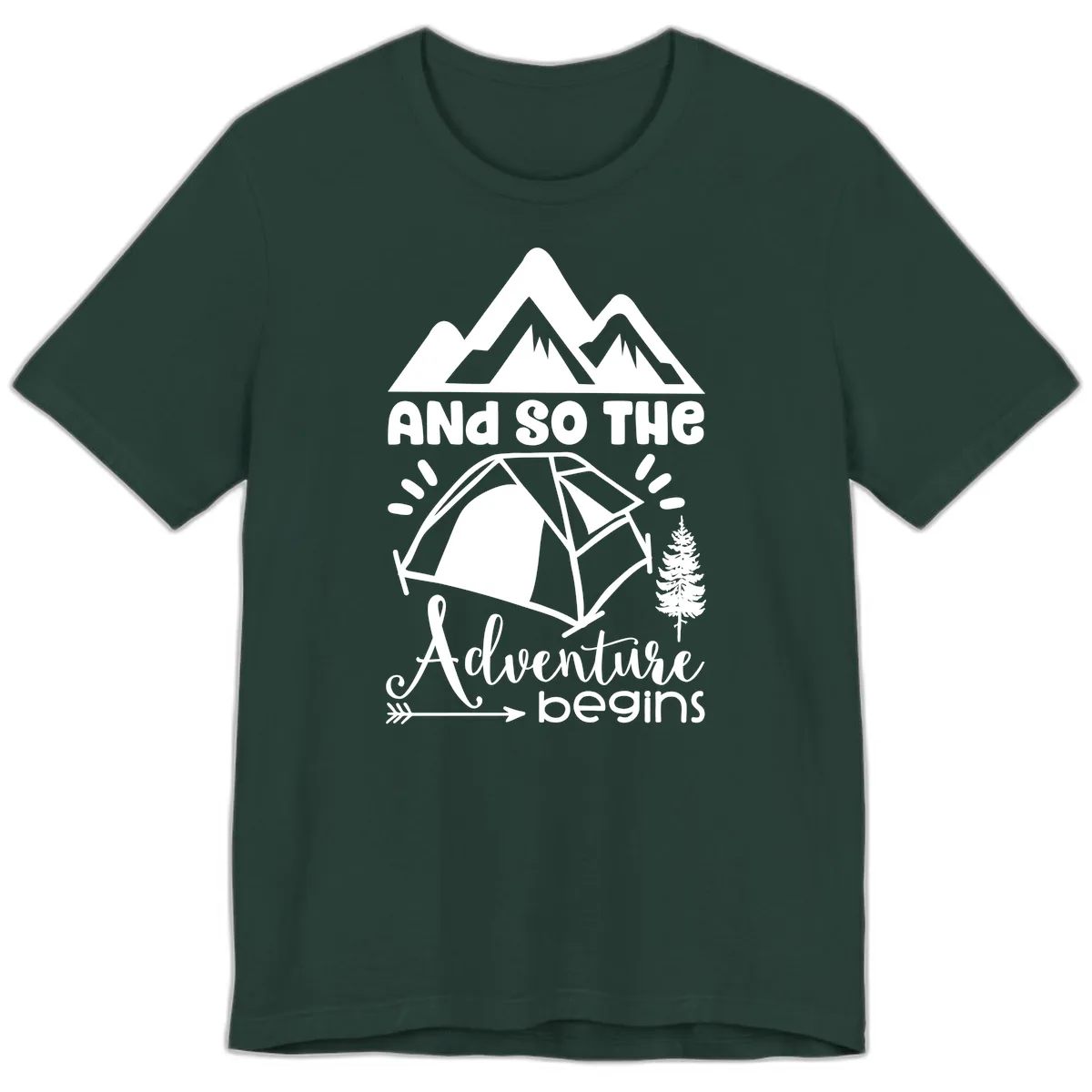 And So The Adventure Begins Premium T-Shirt in Forest