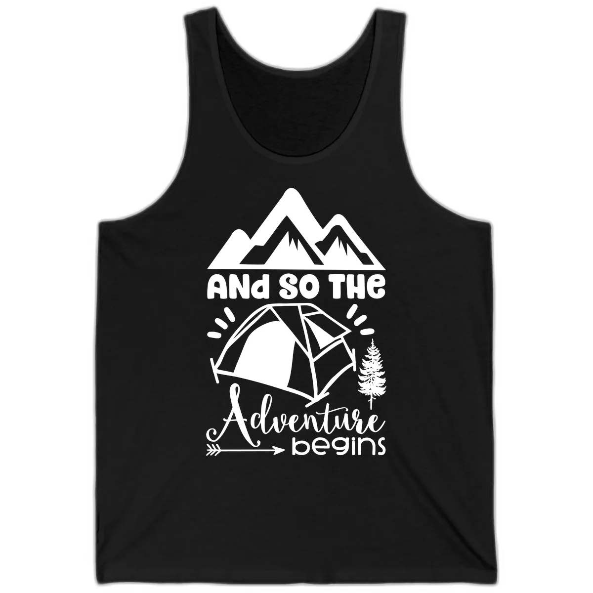 And So The Adventure Begins Tank in Black