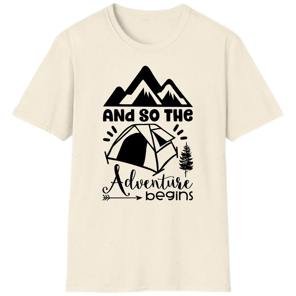 And So The Adventure Begins T-Shirt in Natural