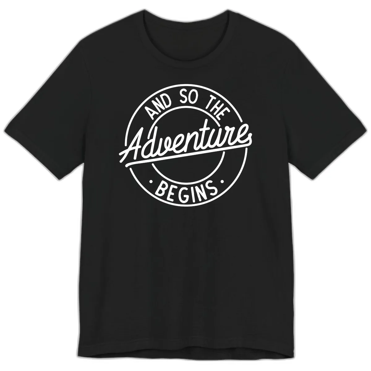And So The Adventure Begins Premium T-Shirt in Black