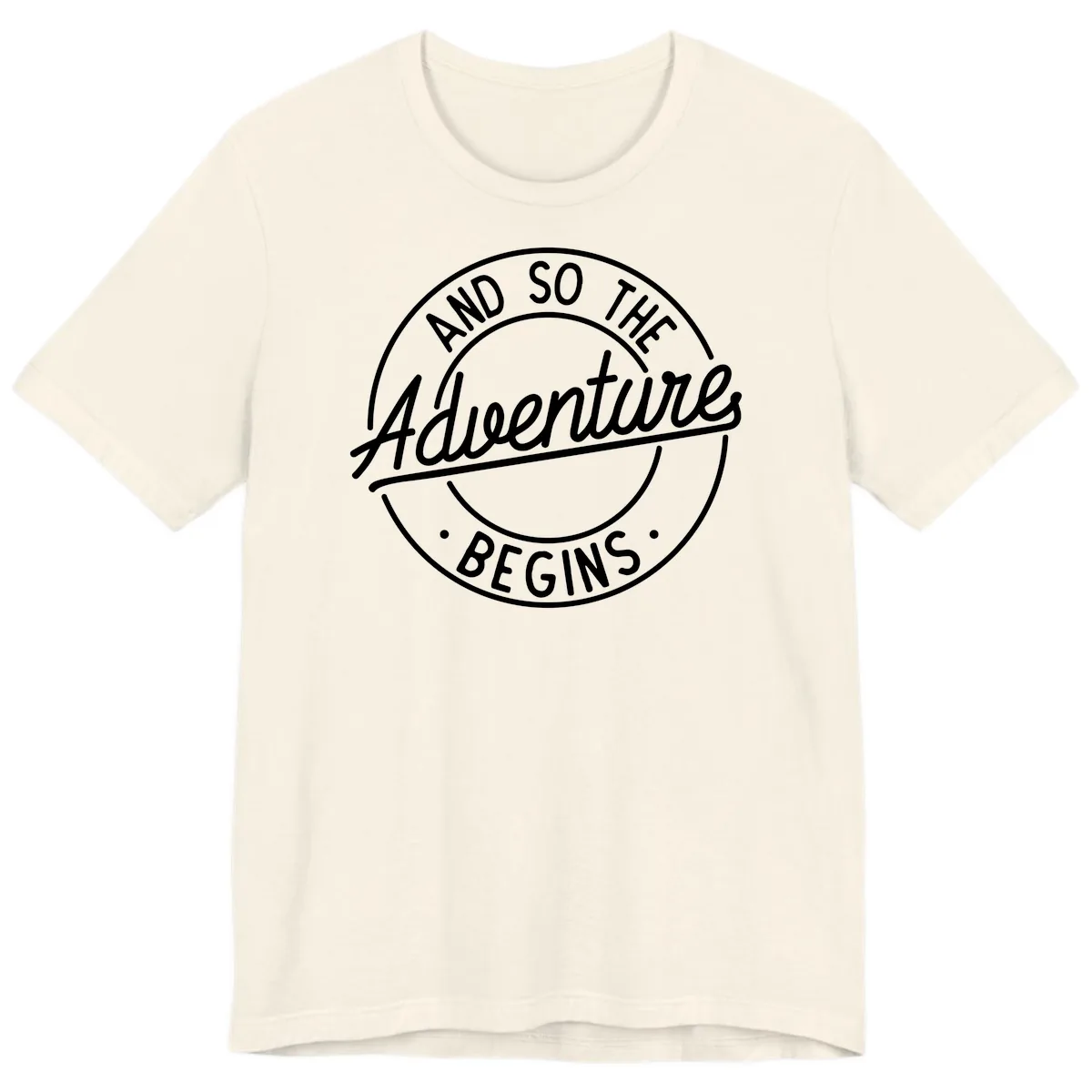 And So The Adventure Begins Premium T-Shirt in Natural