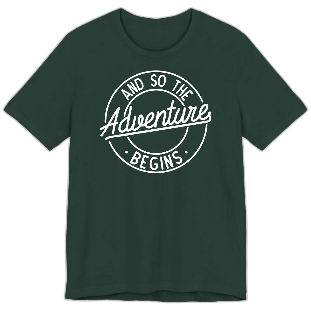 And So The Adventure Begins Premium T-Shirt in Forest