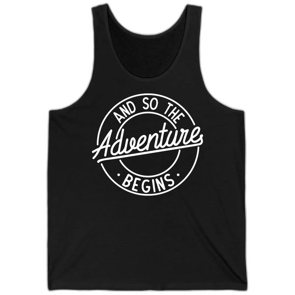 And So The Adventure Begins Tank in Black