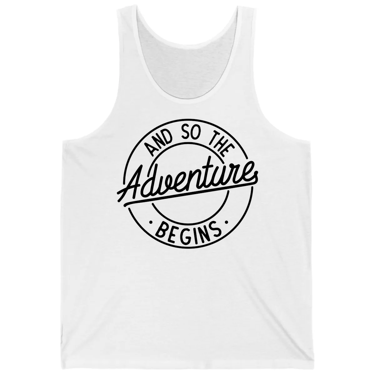And So The Adventure Begins Tank in White
