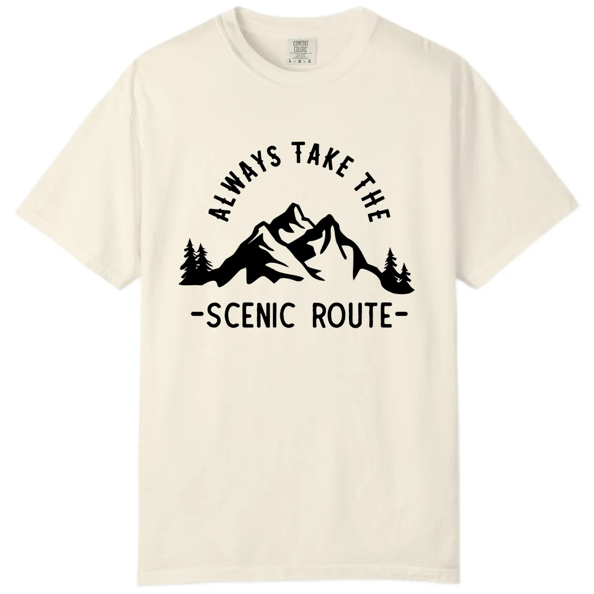 Always Take The Scenic Route Comfort Color in Ivory