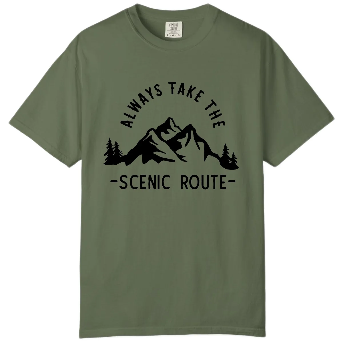 Always Take The Scenic Route Comfort Color in Sage