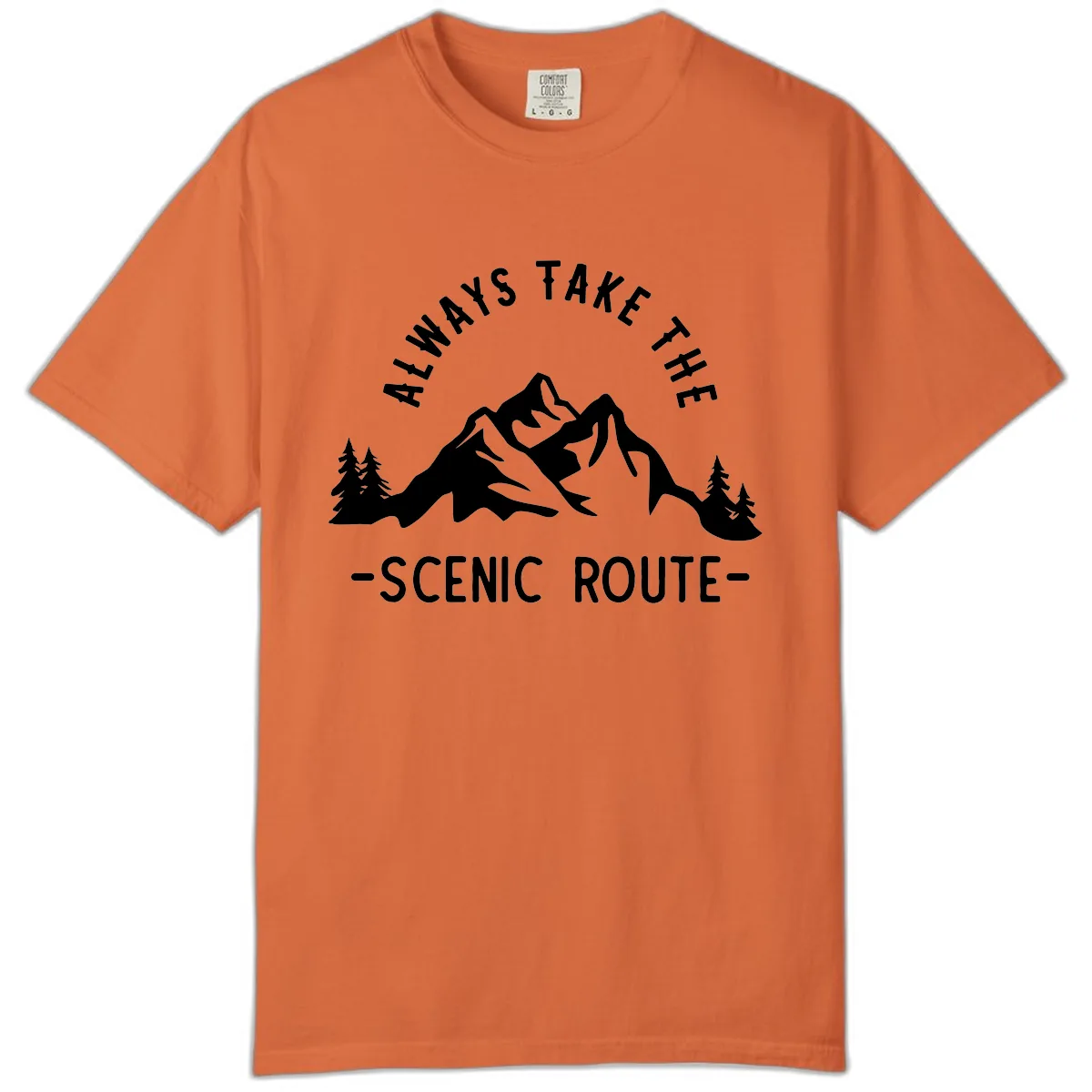 Always Take The Scenic Route Comfort Color in Burnt Orange
