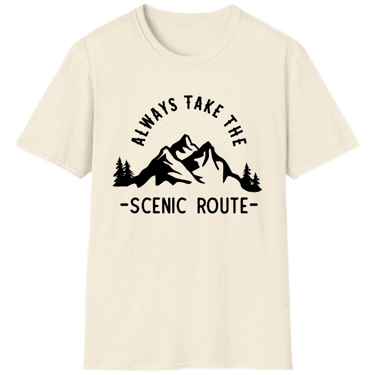 Always Take The Scenic Route T-Shirt in Natural