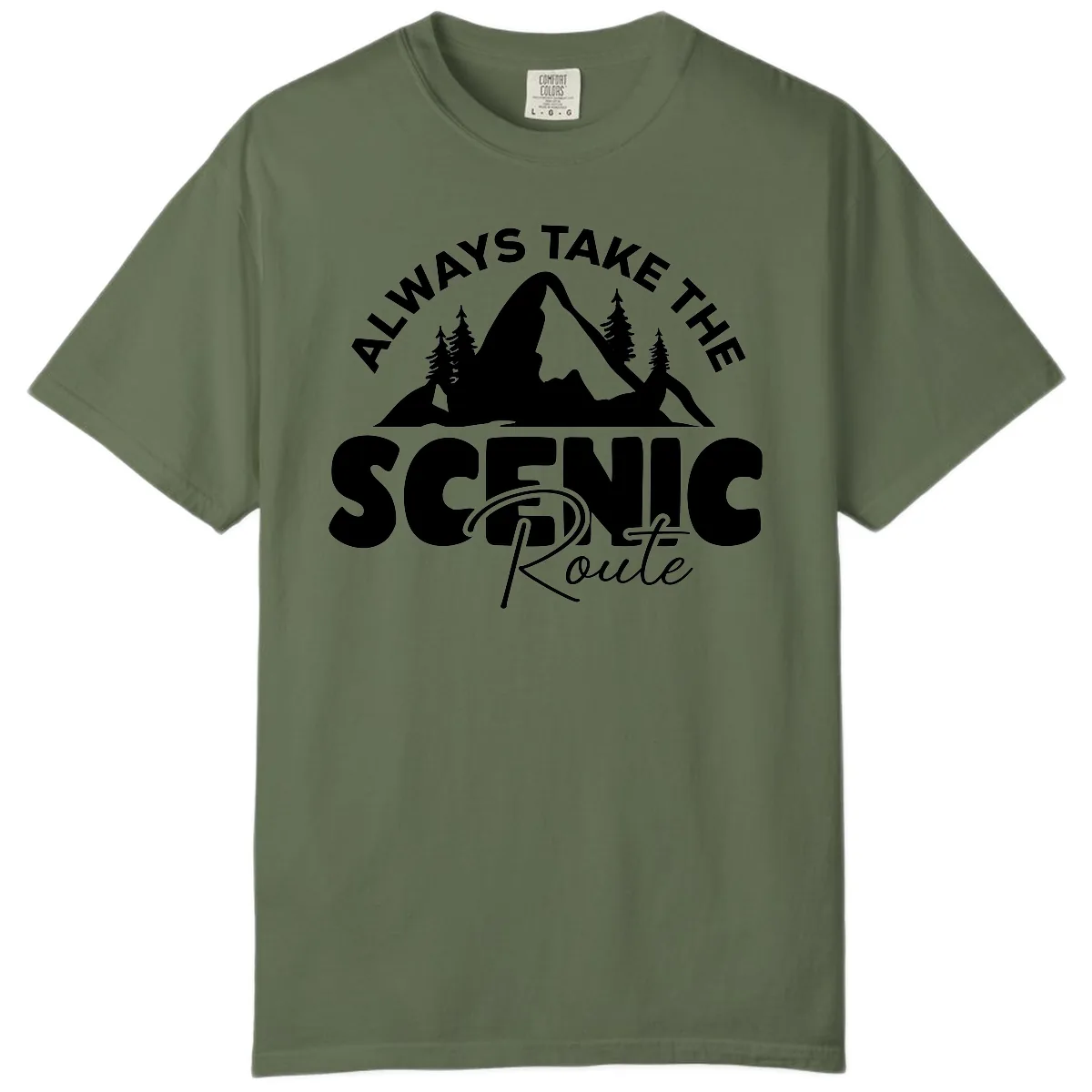 All Ways Take The Scenic Route Comfort Color in Sage