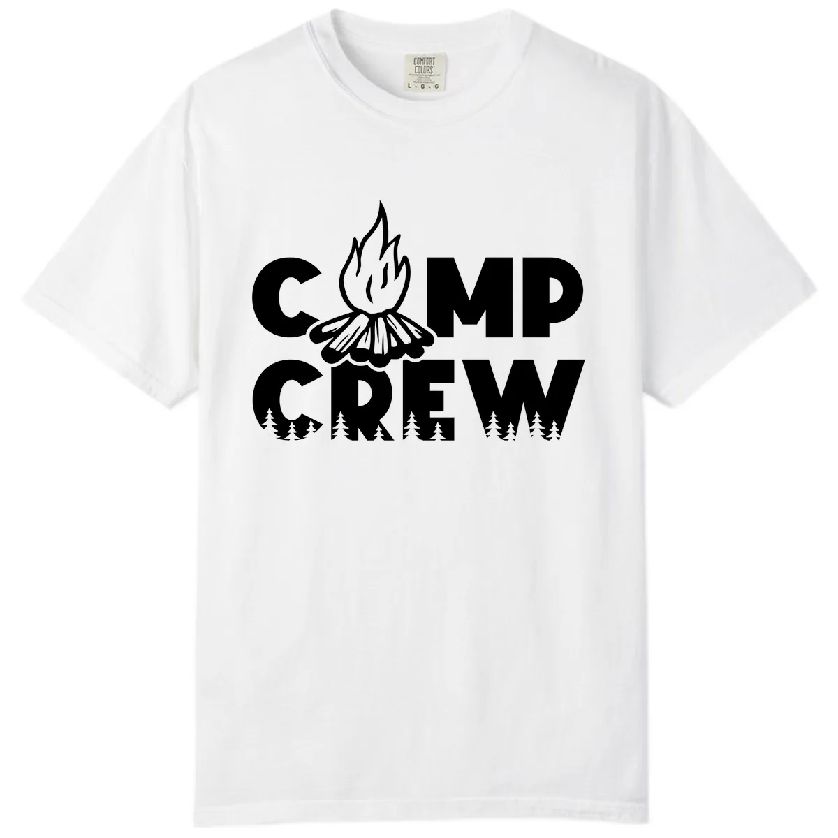 Camp Crew Fire and Forest Comfort Color in White
