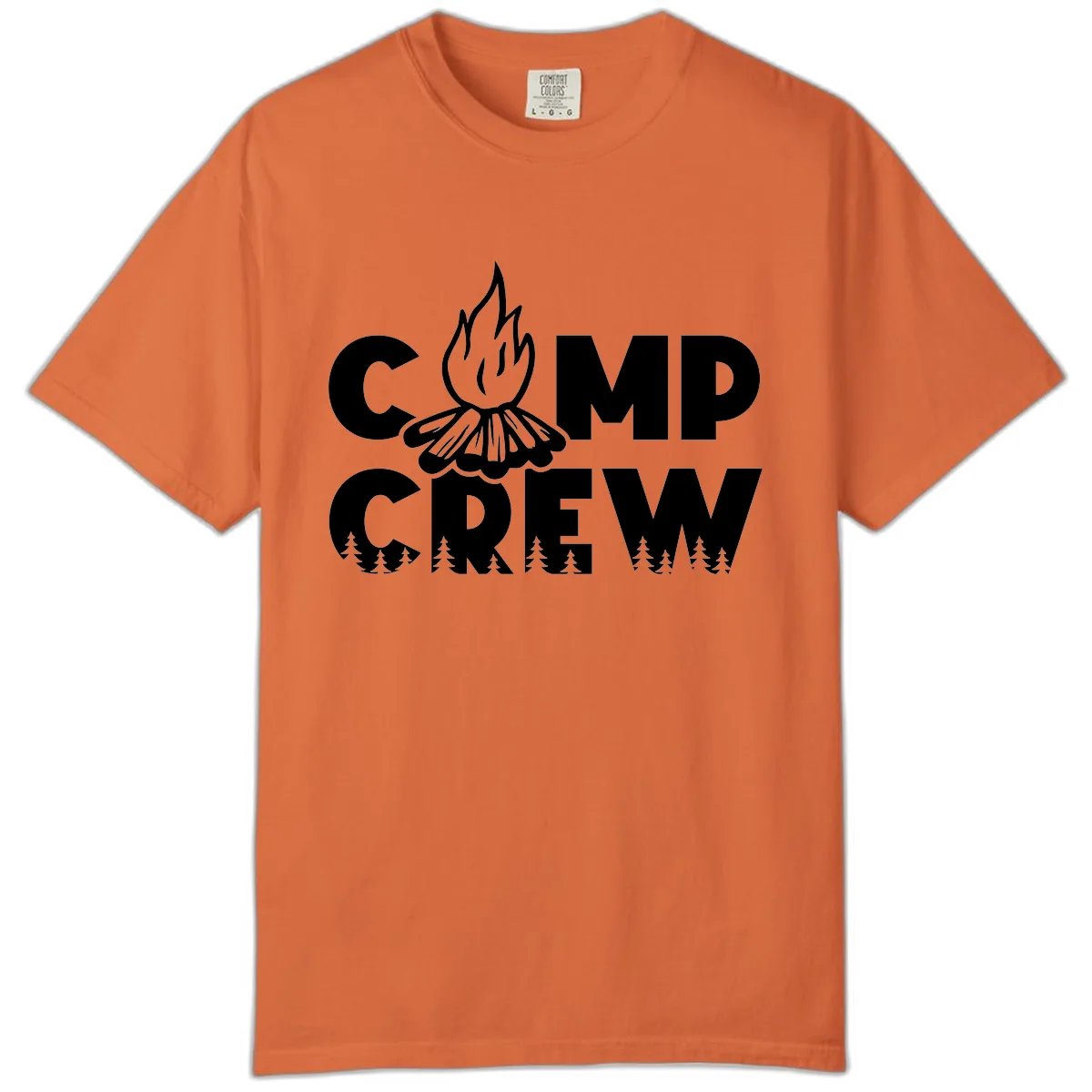Camp Crew Fire and Forest Comfort Color in Burnt Orange