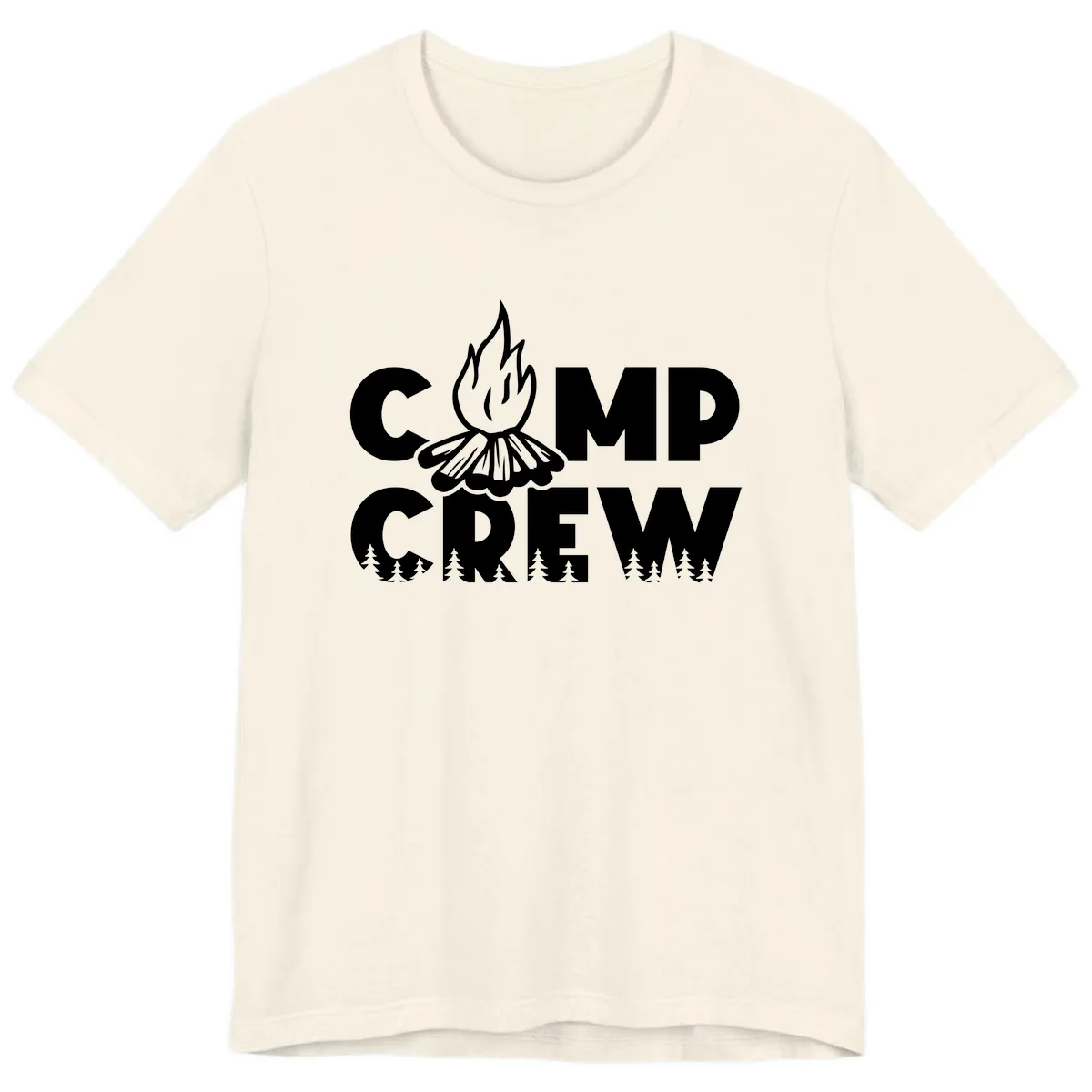 Camp Crew Fire and Forest Premium T-Shirt in Natural