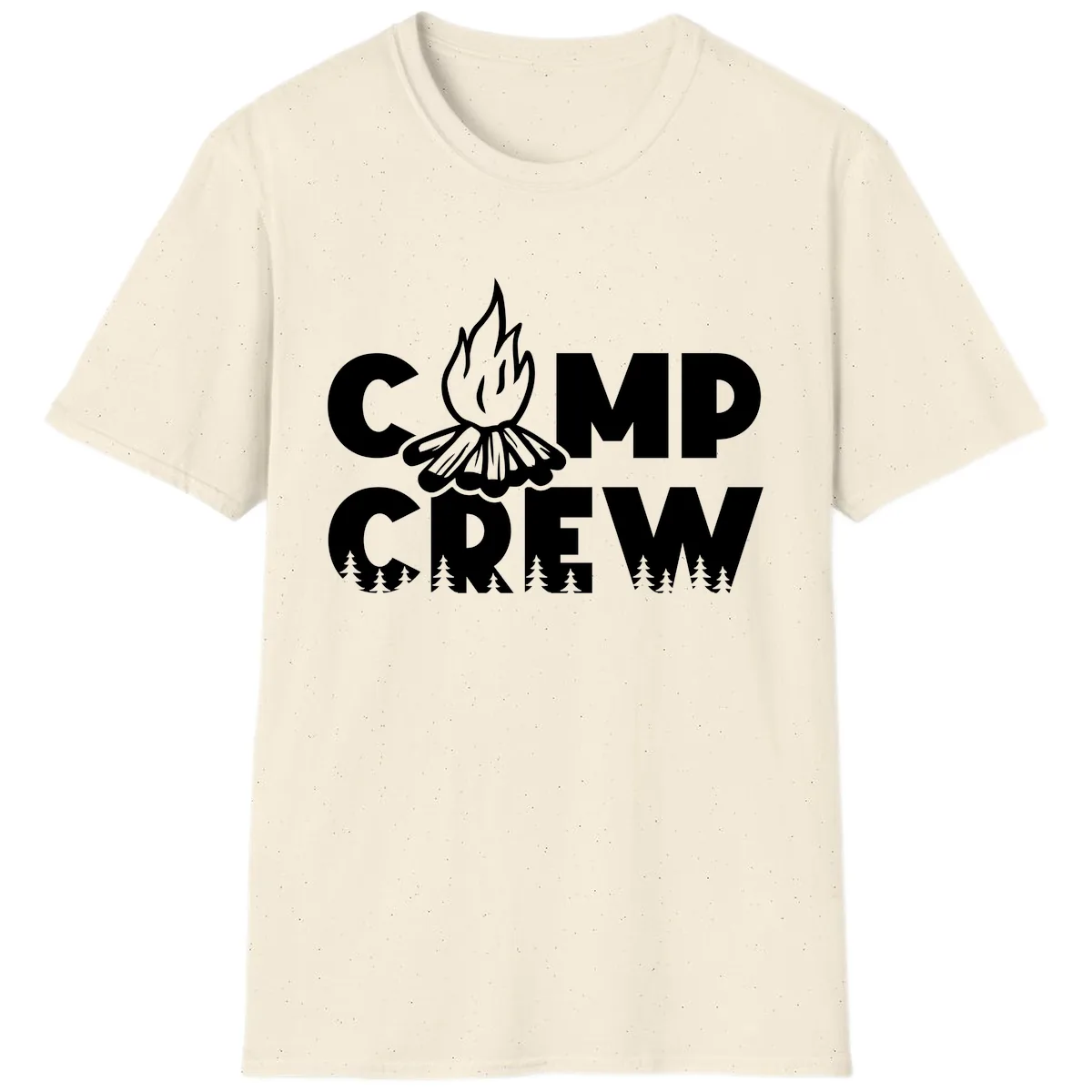 Camp Crew Fire and Forest T-Shirt in Natural