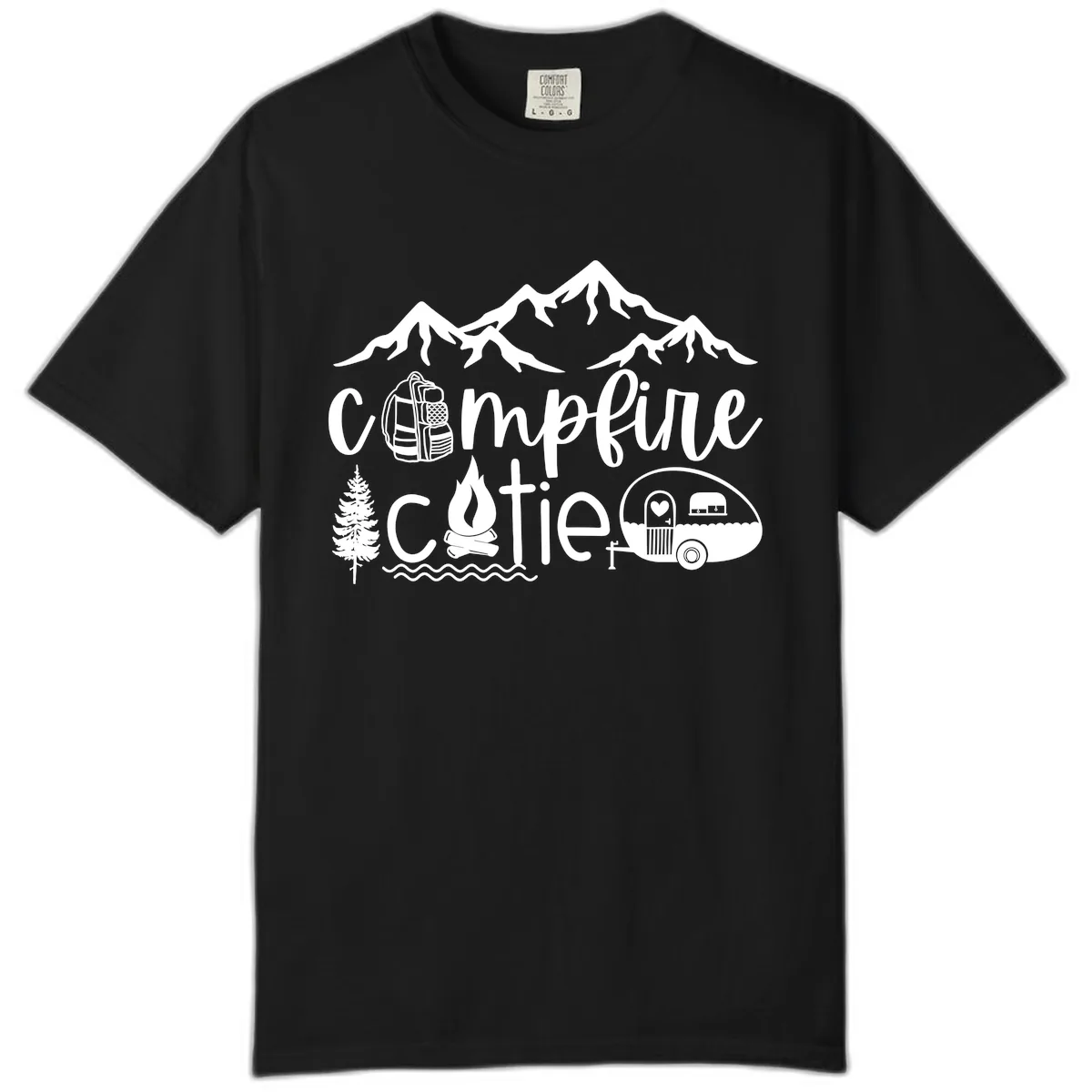 Campfire Cutie Adventure Comfort Color in Black