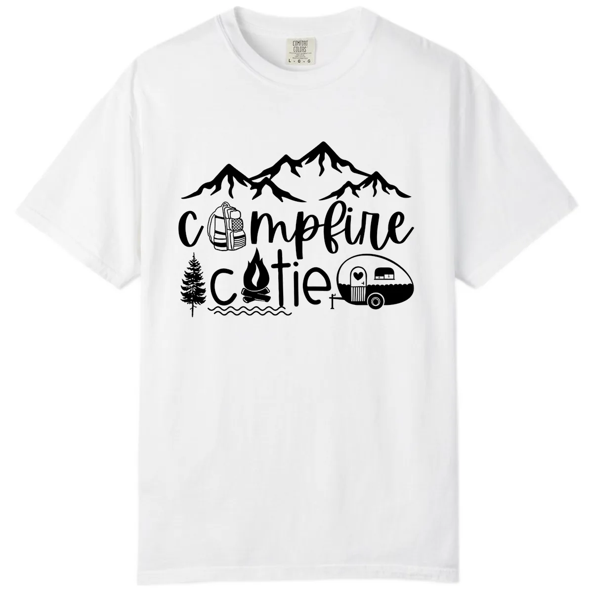Campfire Cutie Adventure Comfort Color in White