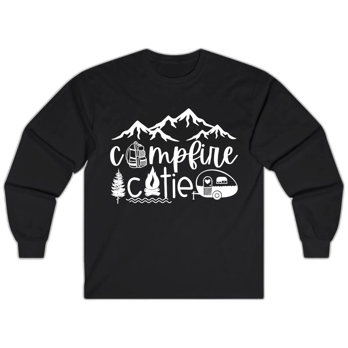 Campfire Cutie Adventure Long Sleeve in Black