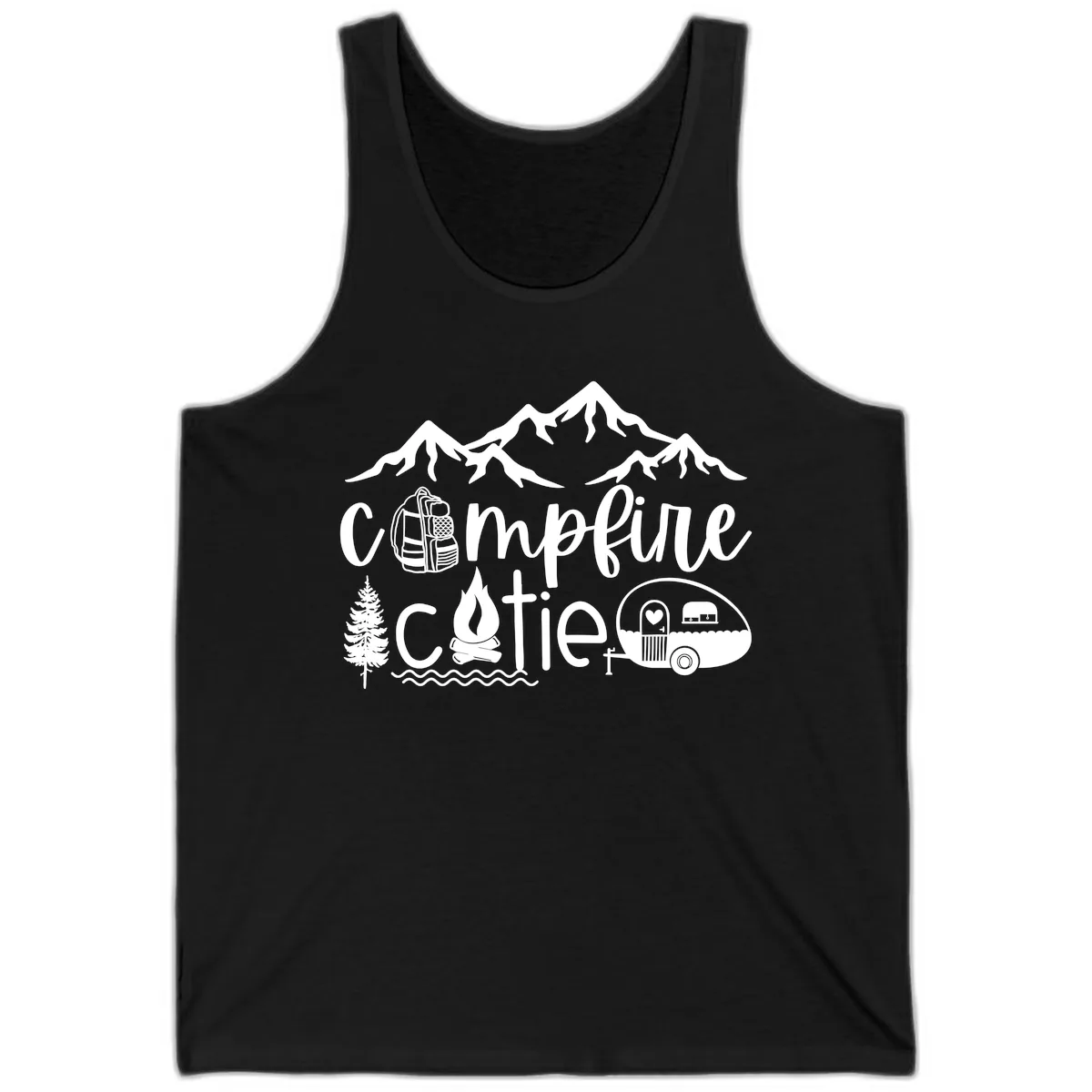 Campfire Cutie Adventure Tank in Black