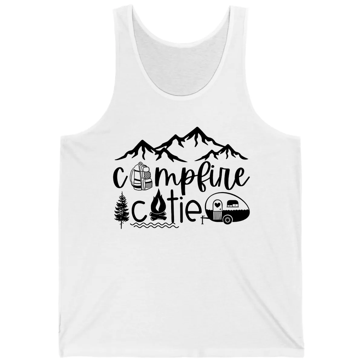Campfire Cutie Adventure Tank in White