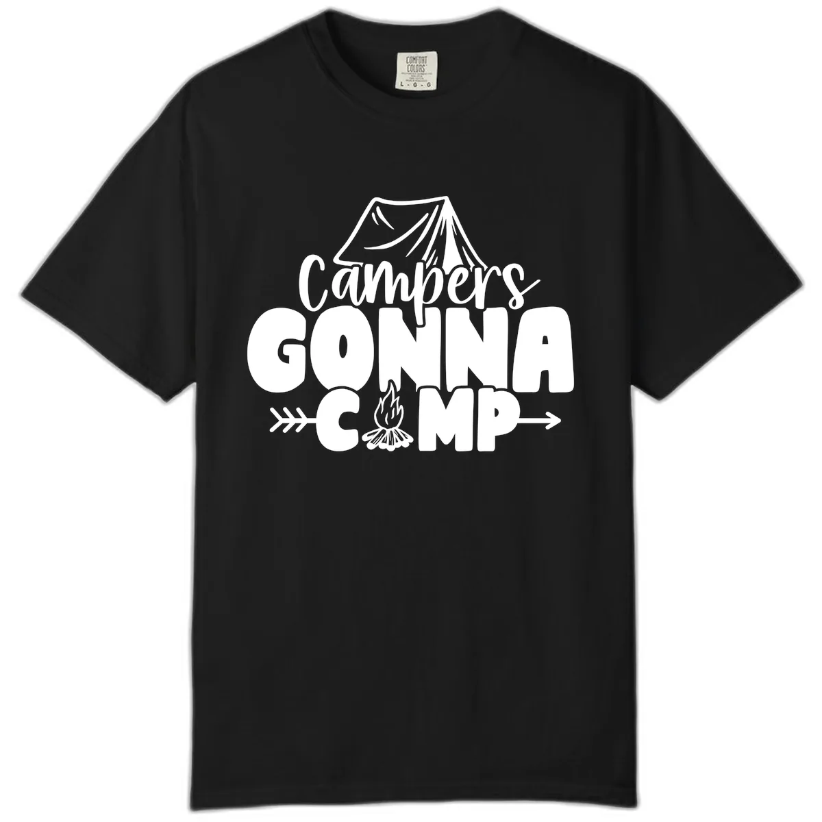 Campers Gonna Camp Comfort Color in Black