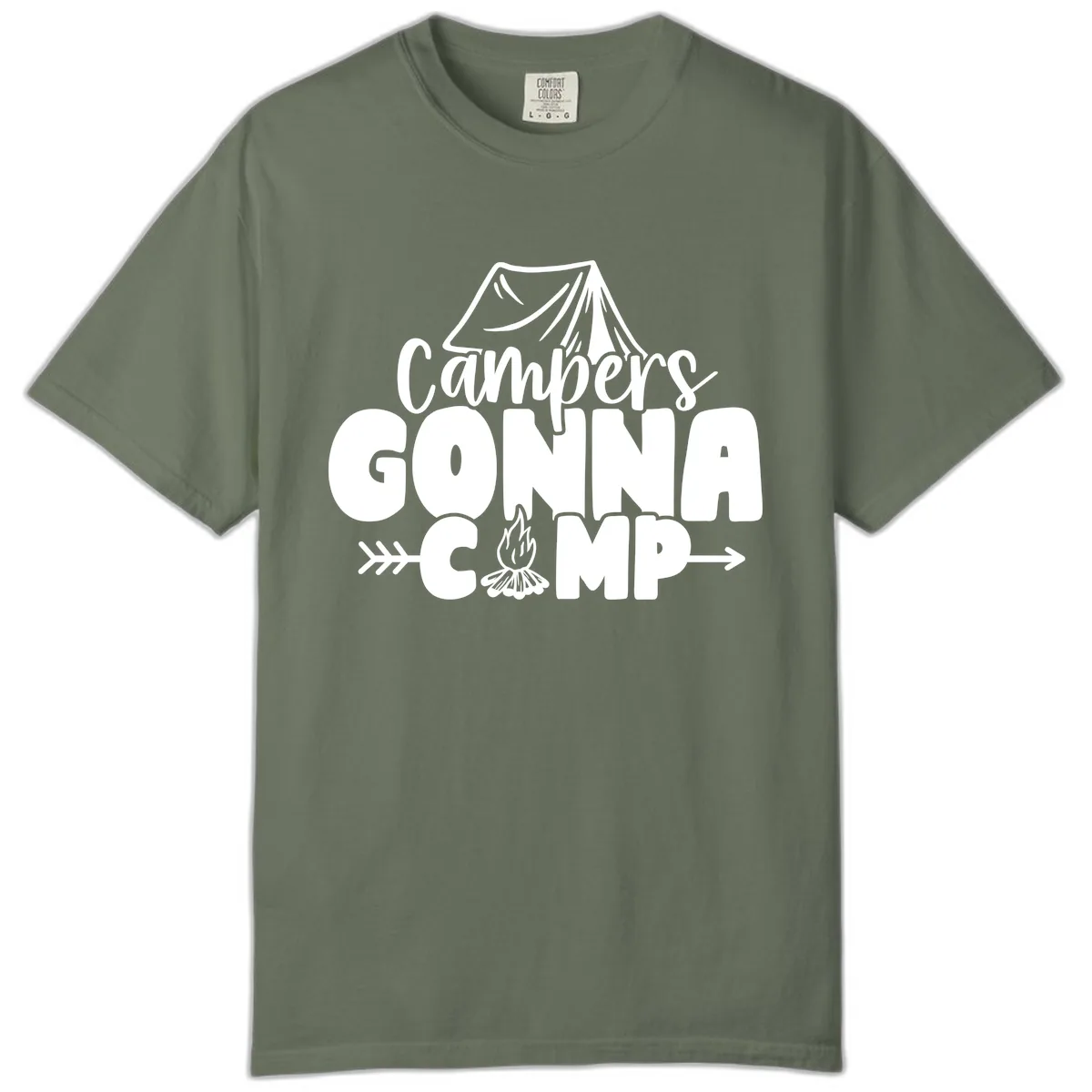 Campers Gonna Camp Comfort Color in Moss