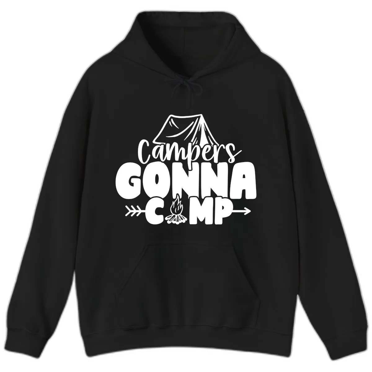 Campers Gonna Camp Hoodie in Black