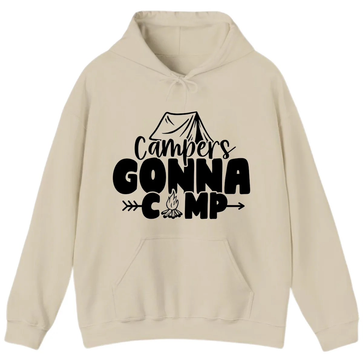 Campers Gonna Camp Hoodie in Sand