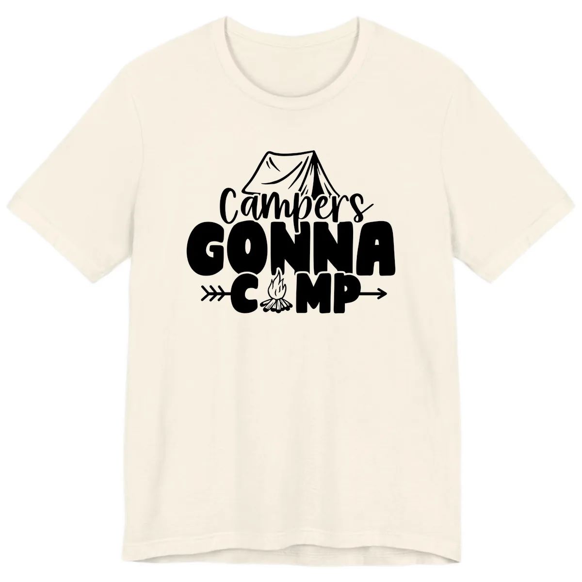 Campers Gonna Camp Premium T-Shirt in Natural