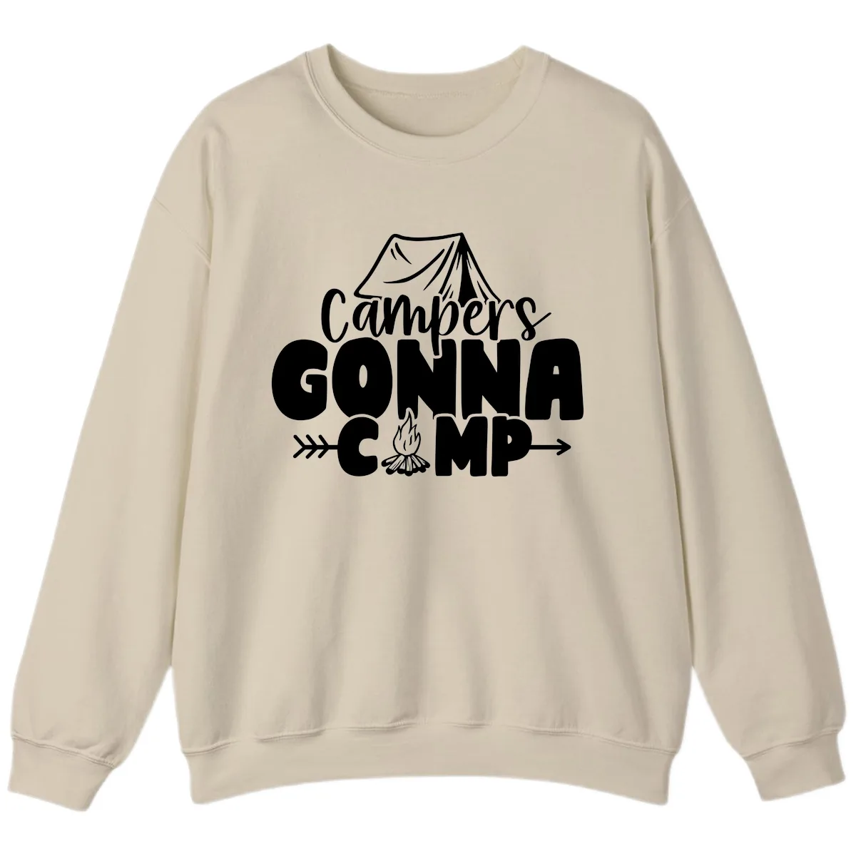 Campers Gonna Camp Sweatshirt in Sand