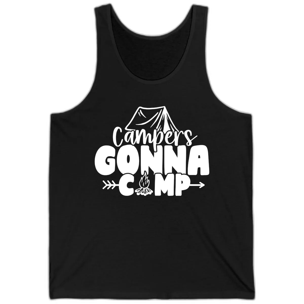 Campers Gonna Camp Tank in Black