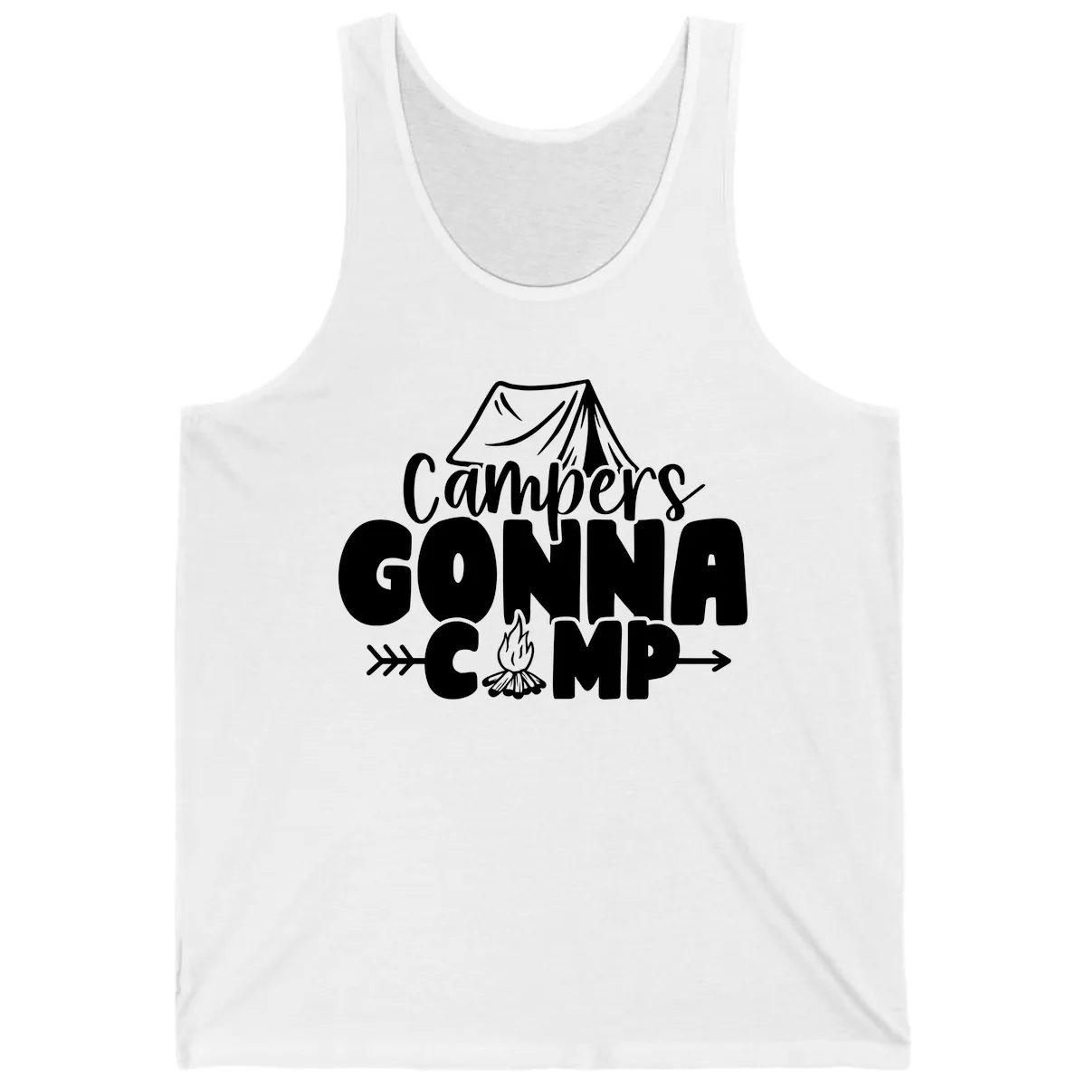 Campers Gonna Camp Tank in White