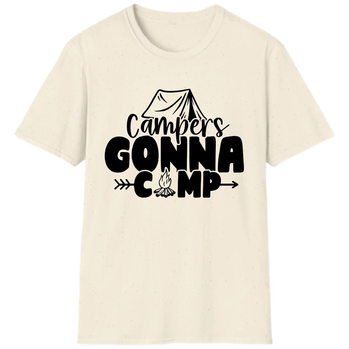 Campers Gonna Camp T-Shirt in Natural