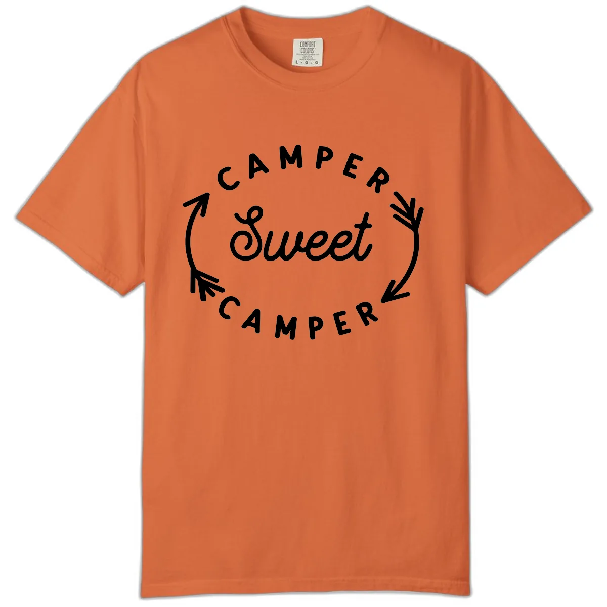 Camper Sweet Camper Comfort Color in Burnt Orange