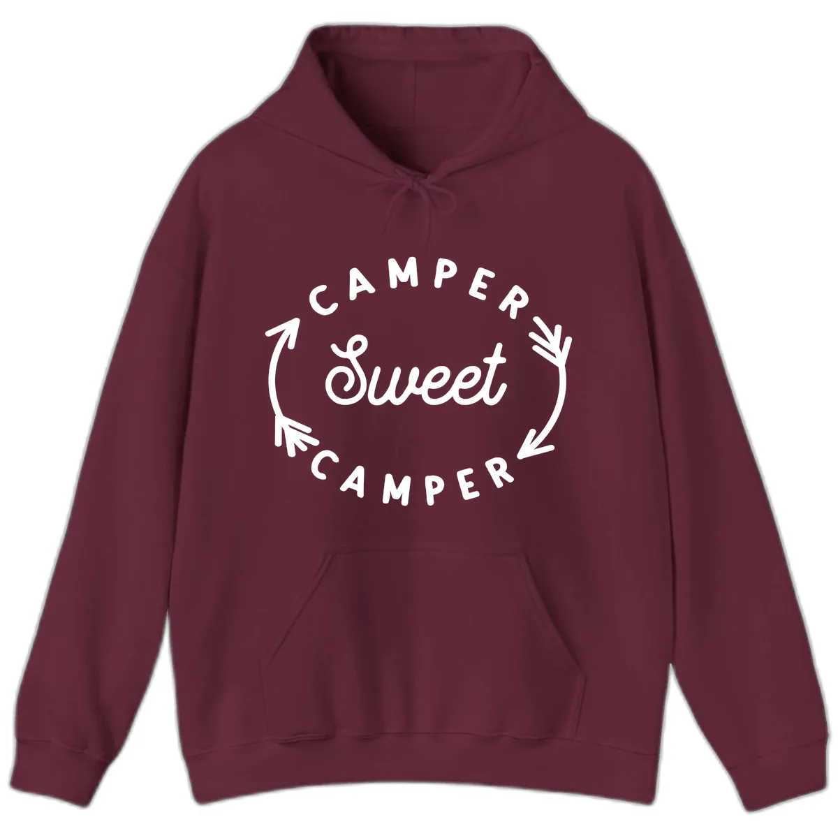 Camper Sweet Camper Hoodie in Maroon