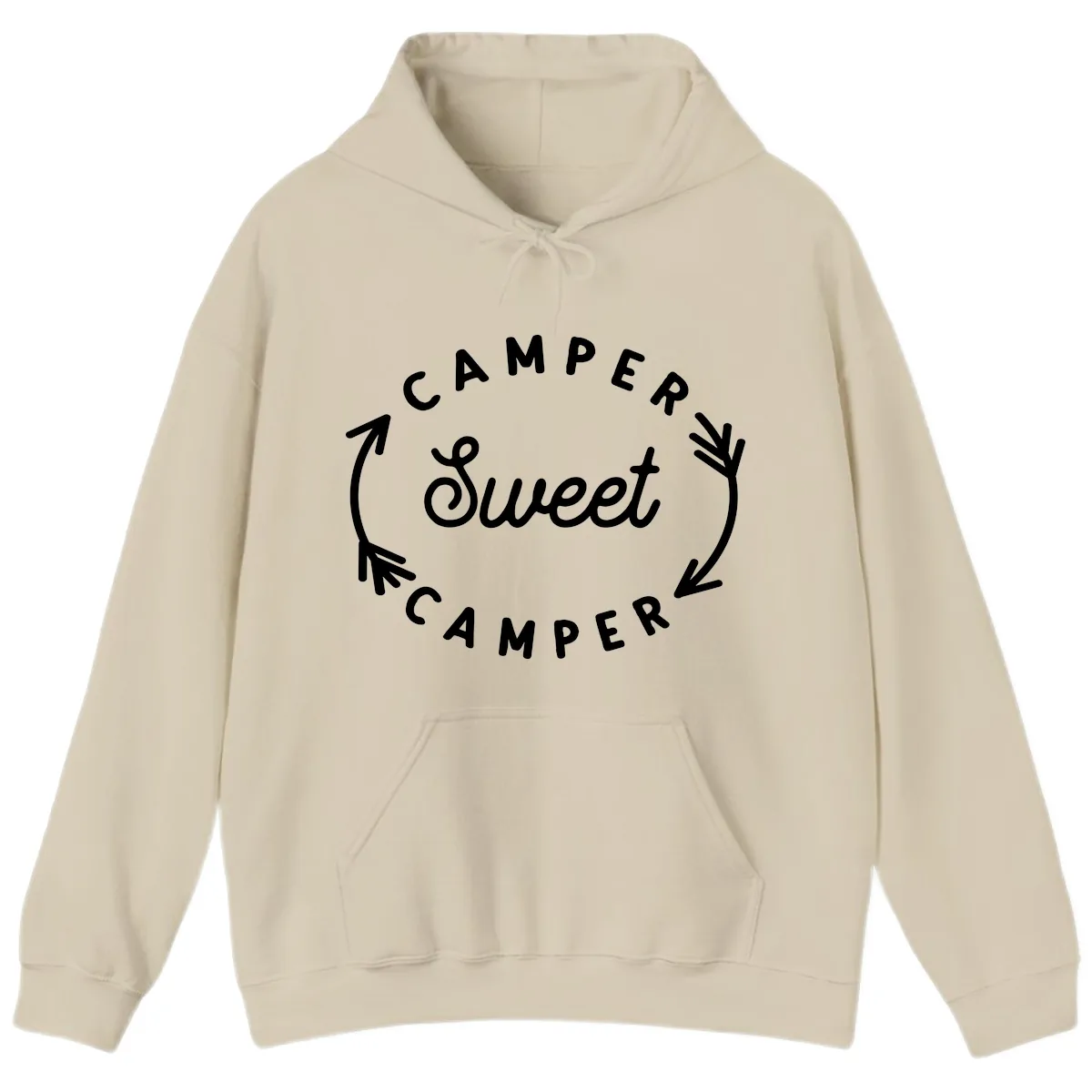 Camper Sweet Camper Hoodie in Sand