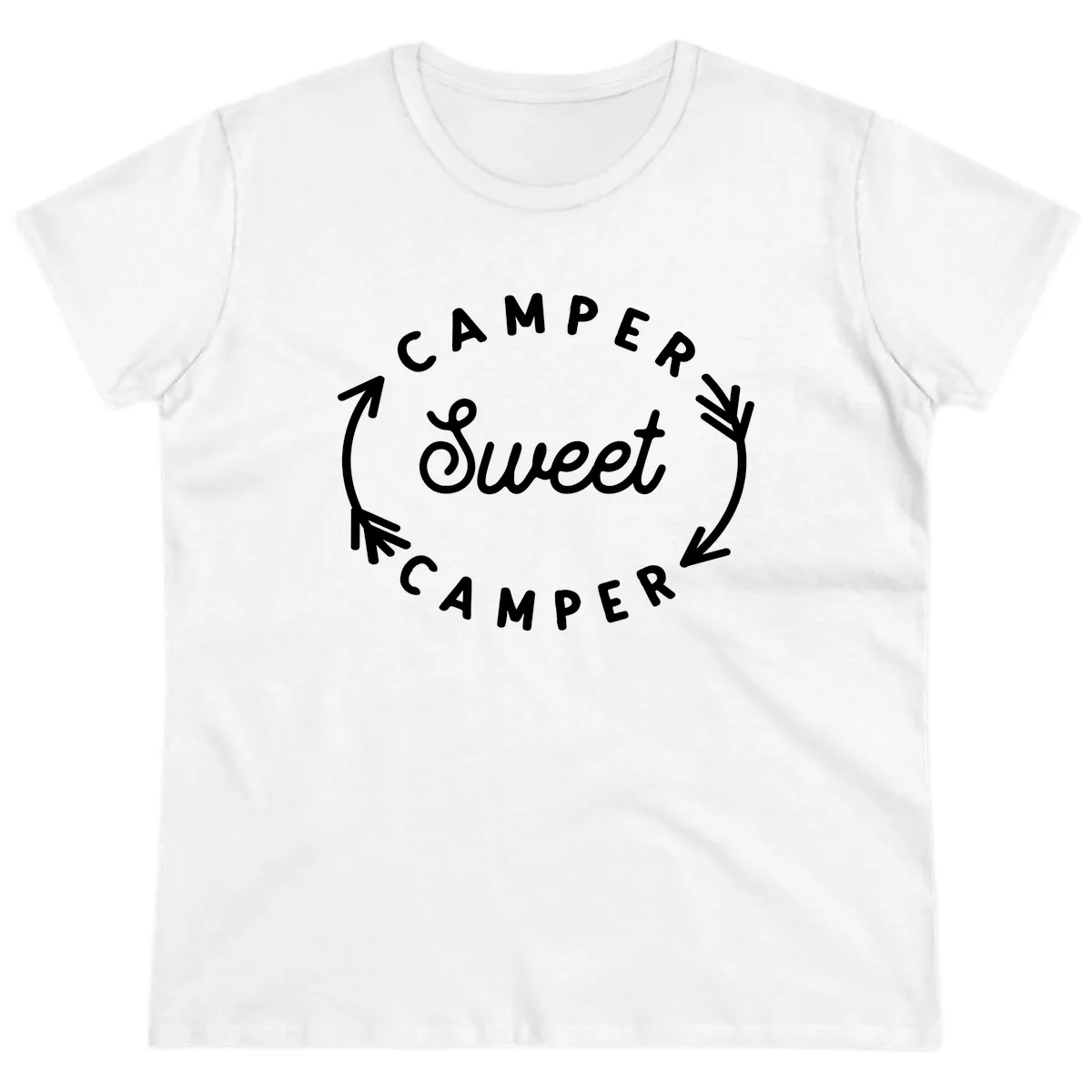 Camper Sweet Camper Ladies Tee in White