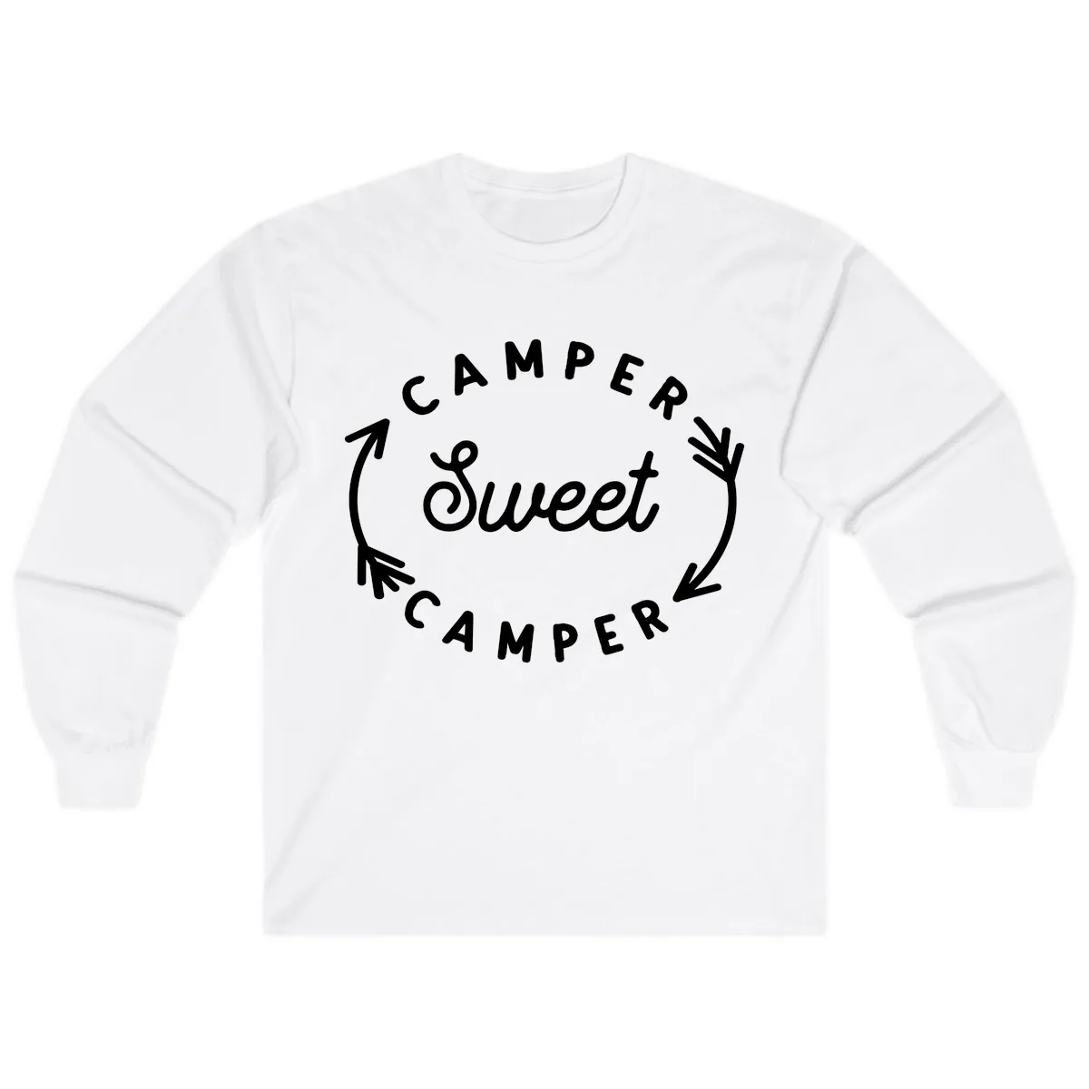 Camper Sweet Camper Long Sleeve in White